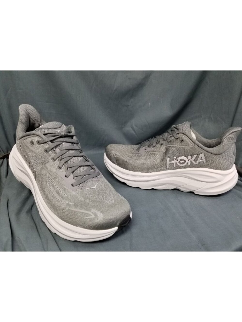 Hoka One One Clifton 10 Sneakers Mesh Asteroid Silver Mens Size 11.5 NEW NO BOX!